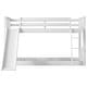 preview thumbnail 7 of 9, White Sturdy TBunk Bed with Built-in Slide and Ladder,Twin over Twin Kids Bed