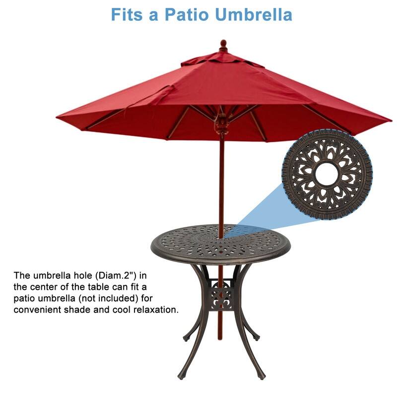 Patio 30.7 in. Cast Aluminum Table