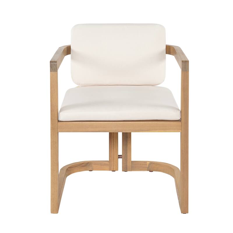 Christopher Knight Home - Outdoor Acacia Wood Dining Chairs with Cushions - Set of 2