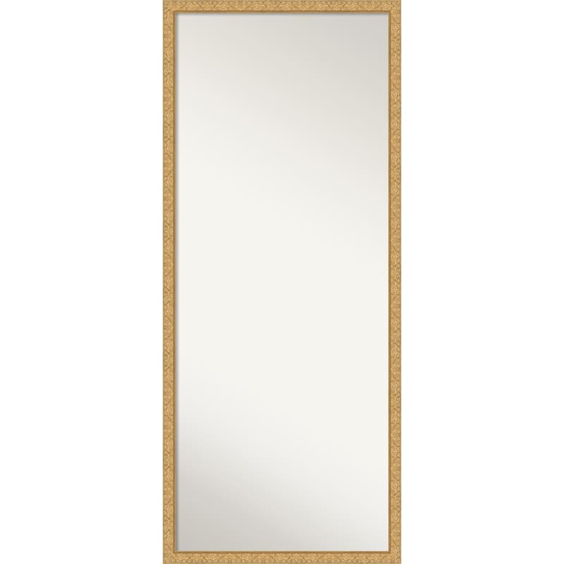 Lila Non-Beveled Wood Framed Full-Length Floor Leaner Mirror
