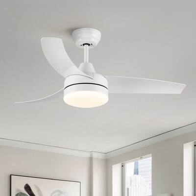42" Intergrated 3 Fan Blade LED Ceiling Fan with Remote Control