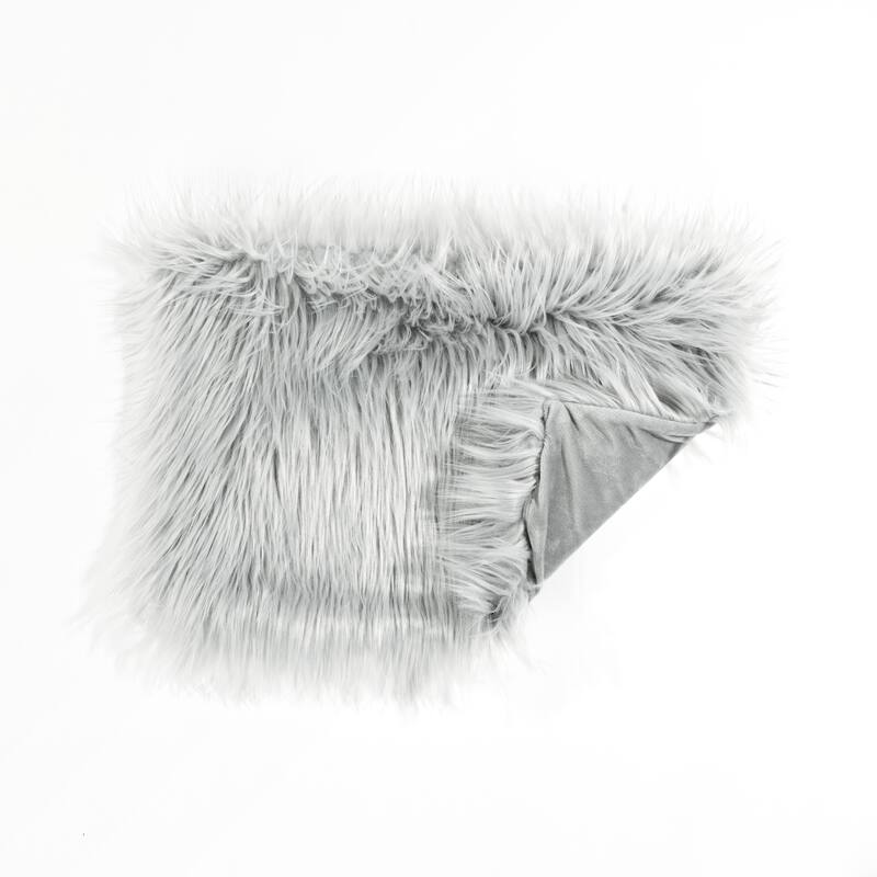 Lush Decor Mongolian Luca Faux Fur Decorative Pillow Cover