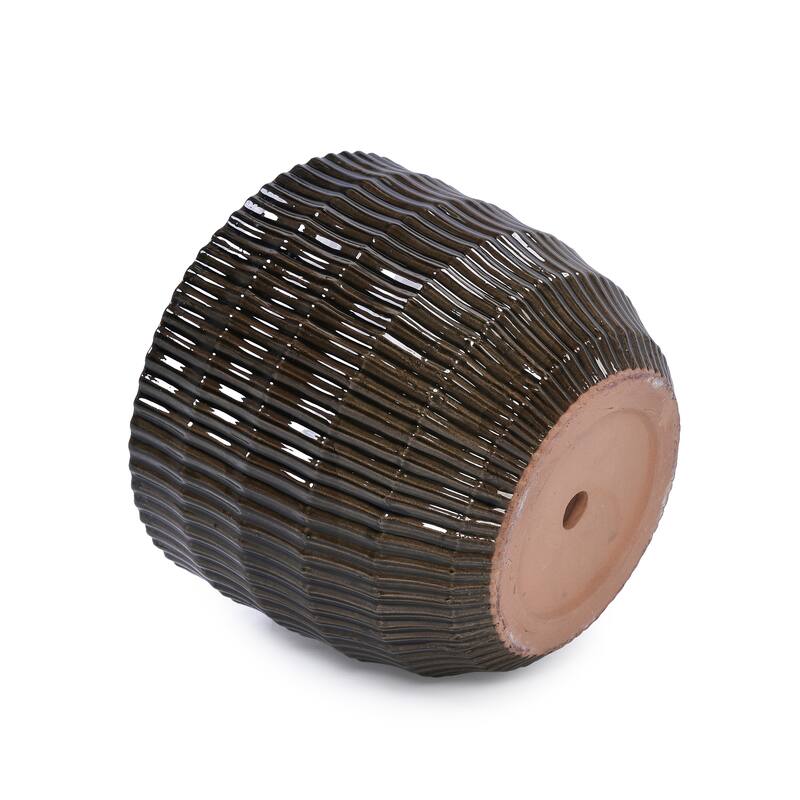 Handmade Terra Cotta Ceramic Planter Breathable Clay Drainage Holes