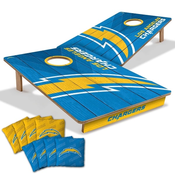 slide 2 of 7, Los Angeles Chargers NFL Tailgate Cornhole Board Set Include Carrying Case
