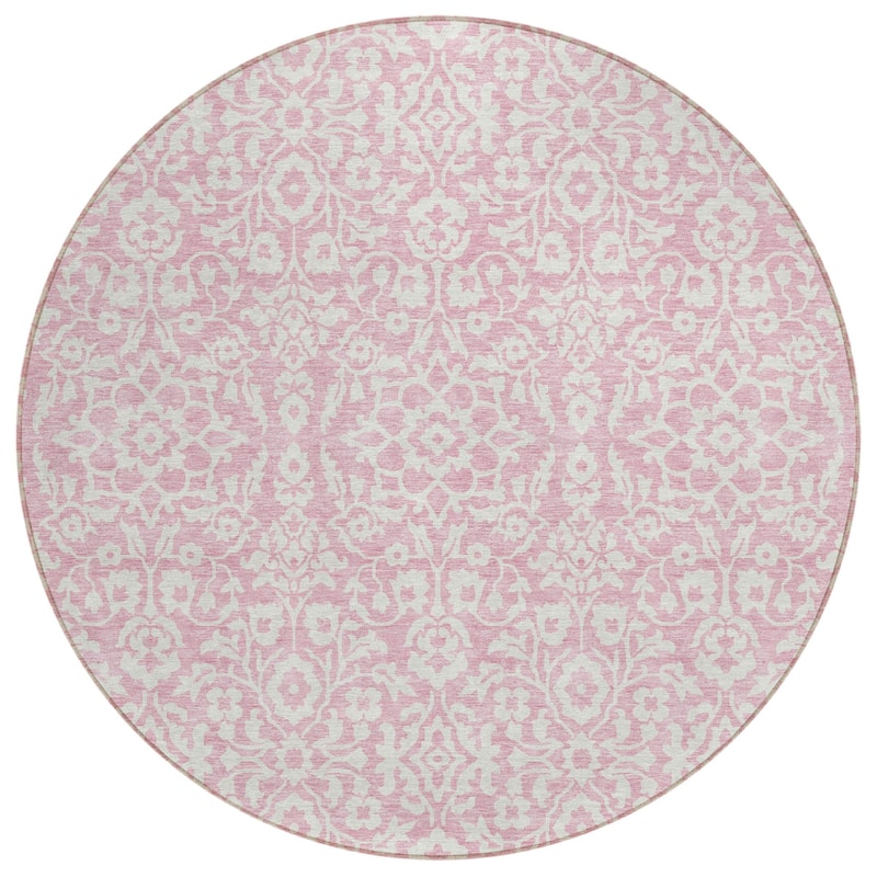 HomeRoots Damask Traditional Rectangle Outdoor Rug