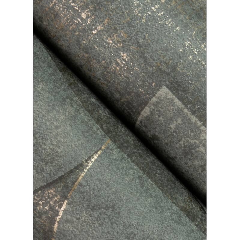 Advantage Addison Charcoal Retro Geo Wallpaper