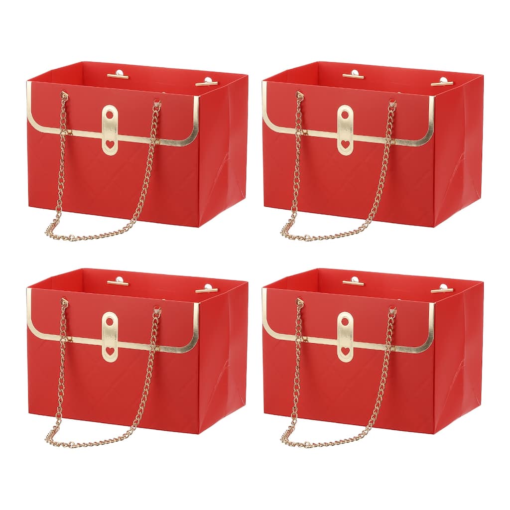 6x4x4Inch Flower Paper Gift Bag 4PCS Box Storage Florist Supplies Wrap