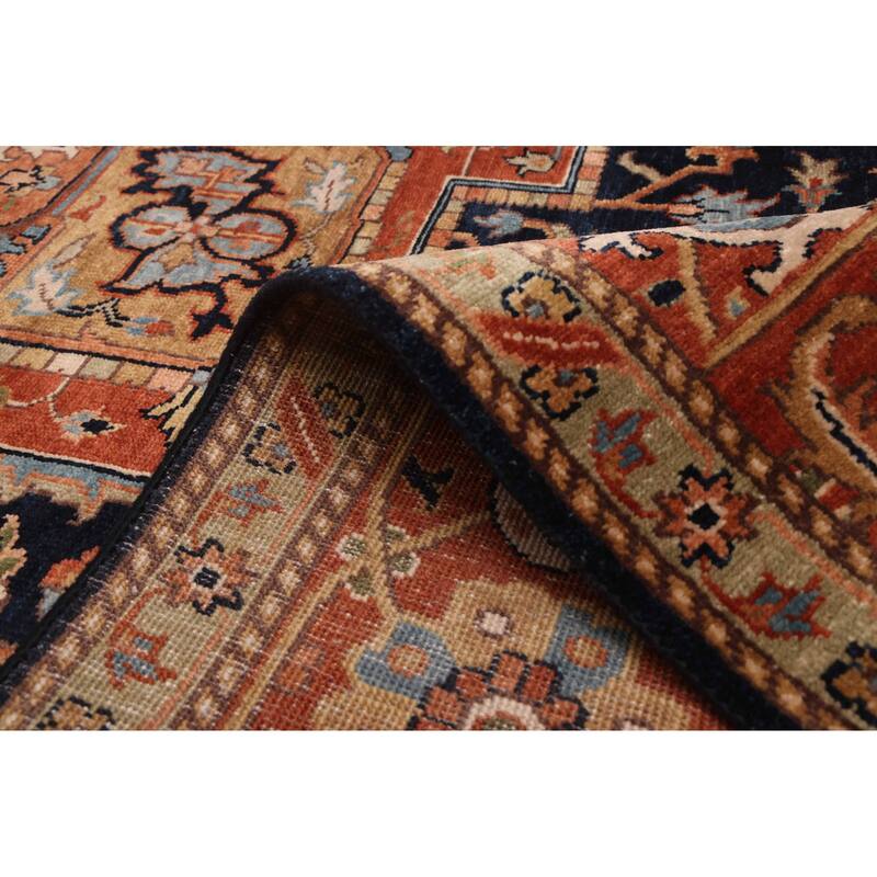 ECARPETGALLERY Hand-knotted Jules Sultane Dark Navy Wool Rug - 8'8 x 11'9
