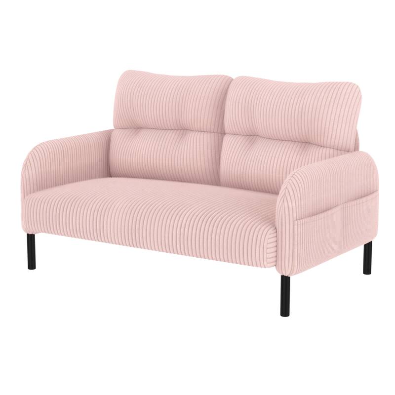 Anmytek Cozy Corduroy Monochrome Double Sofa - Versatile for Living Rooms & Bedrooms