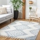 preview thumbnail 34 of 104, SAFAVIEH Moroccan Tassel Shag Iulieana Boho Tribal 2-inch Thick Rug 10' x 14' - Teal/Ivory