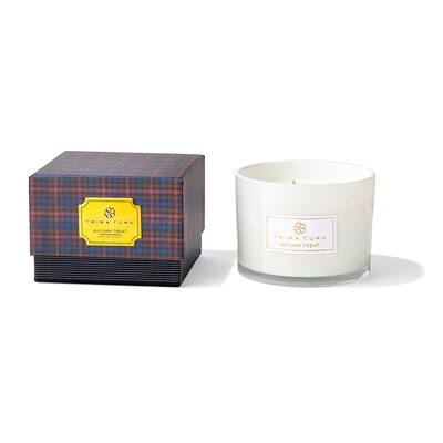 Colorful Plaid - 3 Wick Frosted Glass Candle Jar