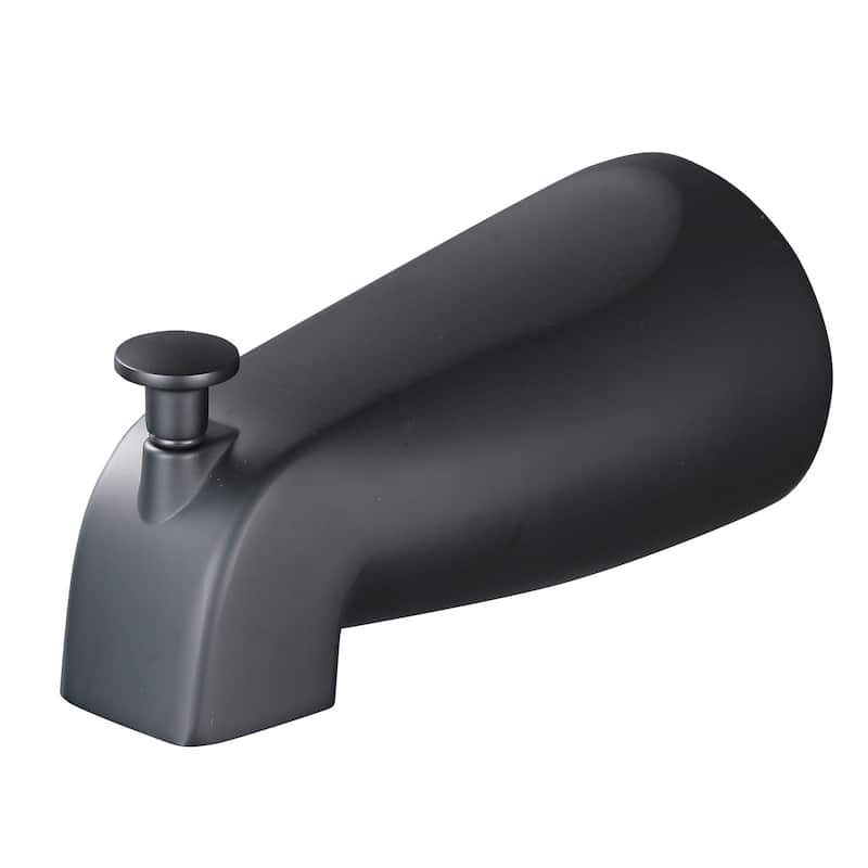 WOWOW Integrated Diverter Bathtub Spout - Matte Black