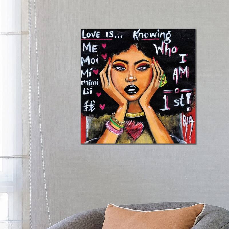 iCanvas 'Love Is...' by Artist Ria Canvas Print - 26x26x1.5