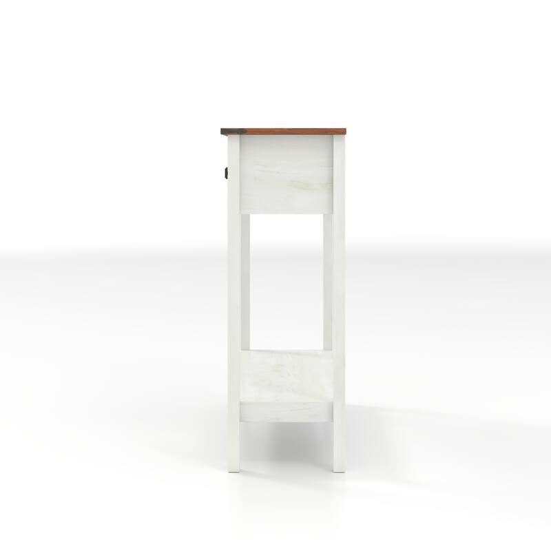 console table with 2 Drawer and buttom shelf