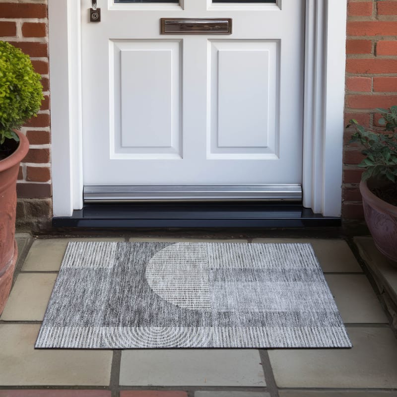 Machine Washable Indoor/ Outdoor Chantille Modern Deco Rug