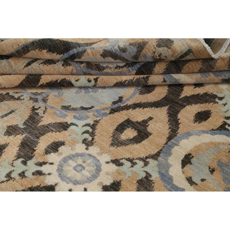All-over Khotan Oriental Area Rug Wool Hand-knotted Living Room Carpet - 8'9" x 11'9"