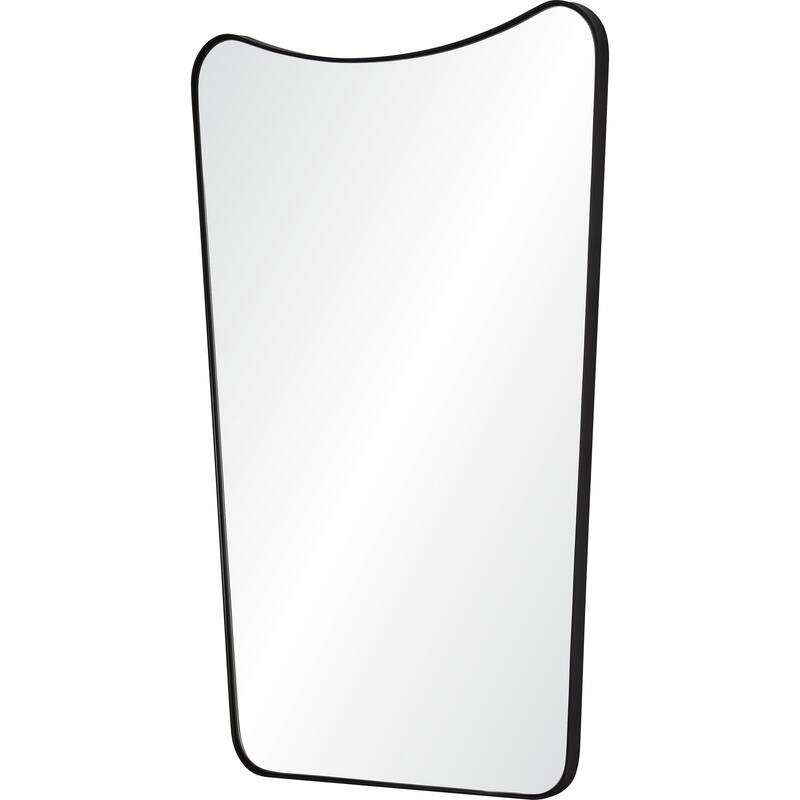 Rectangular Shape Iron Frame Wall Mirror - 36" - Black and Clear