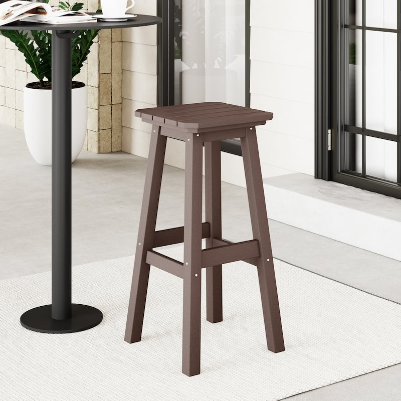 Polytrends Laguna Hdpe All Weather Outdoor Patio 29" Square Bar Stool