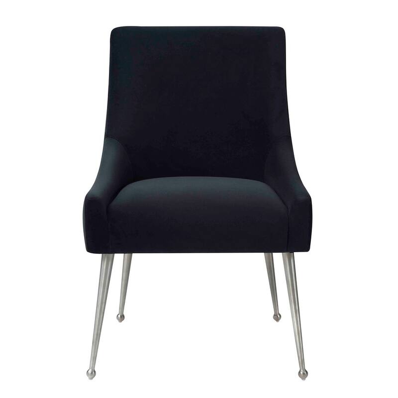 Irina Dining Chair Modern Easy Clean Velvet Upholstered Side Chair with Brushed Gold Leg