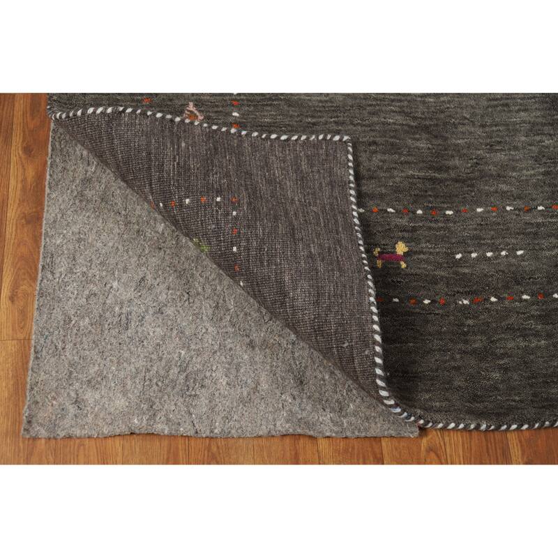 Tribal Gabbeh Indian Area Rug Handmade Modern Wool Carpet - 5'1" x 7'8"