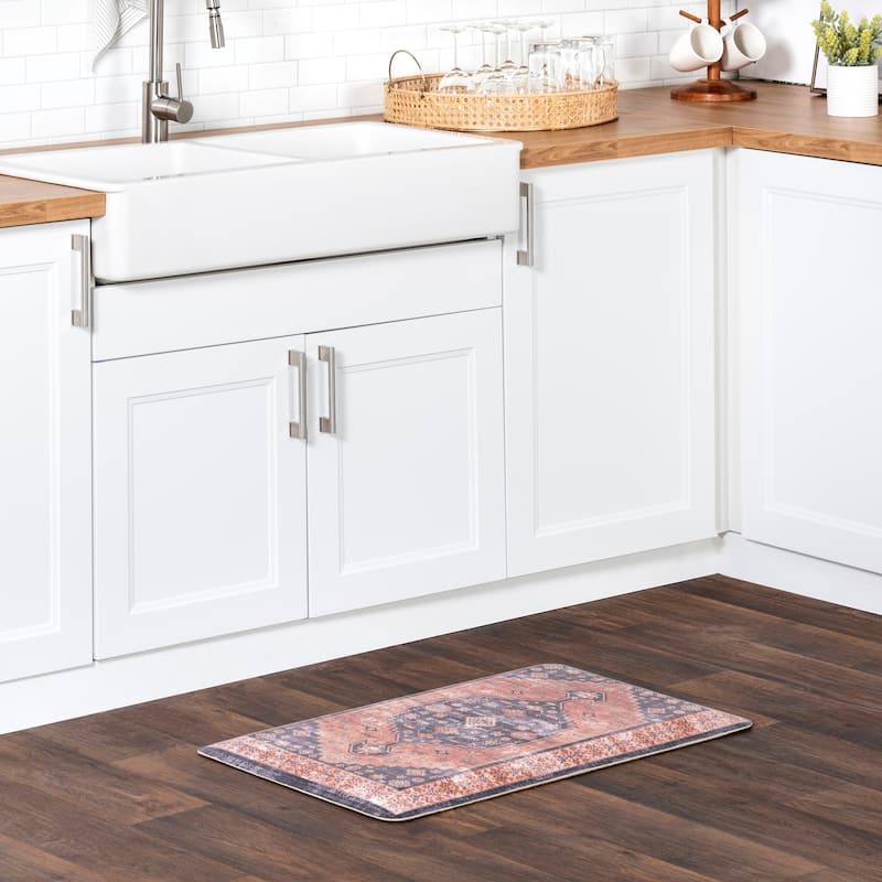 Nuloom Vintage Persian Kitchen or Laundry Comfort Mat - 20" x 36" - Blue