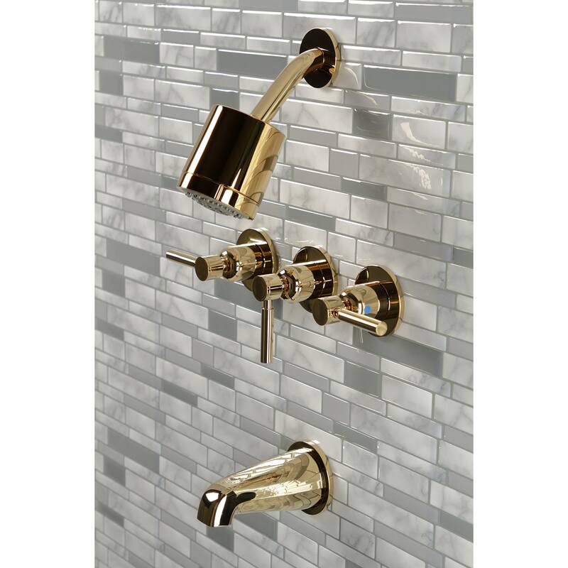 Concord Three-Handle Tub and Shower Faucet