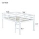 preview thumbnail 16 of 50, Solid Rubberwood Loft Bed Frame with Ladder, Guardrails and Underbed Storage Space - Low Height Design for Kids and Teens