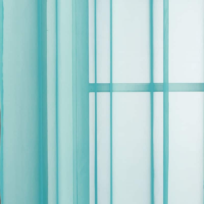 Window Elements Diamond Sheer Voile Extra Wide Curtains (Set of 2)