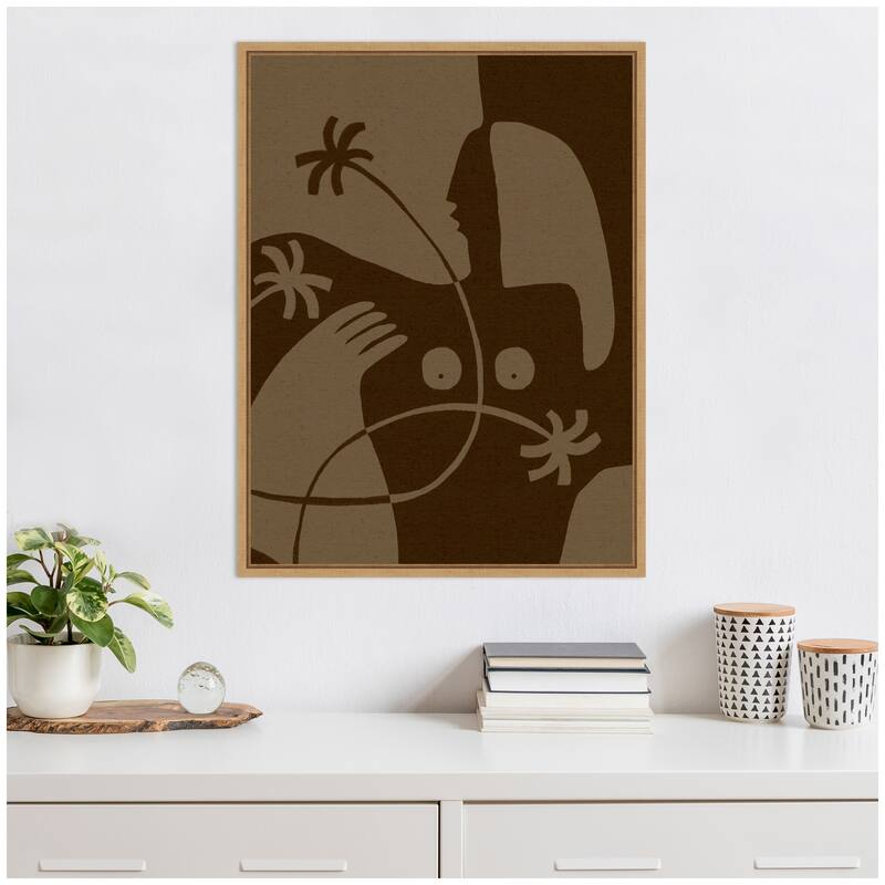 Kate and Laurel Sylvie The Land Story 6 Framed Canvas by Shatha Al Dafai