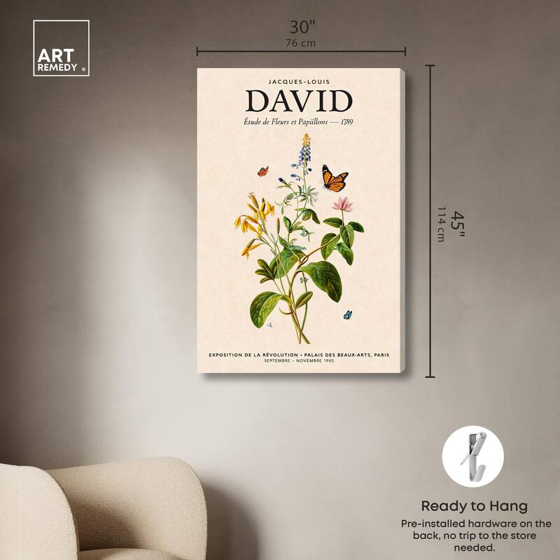 David's Delicate Flowers Canvas by Art Remedy, Gallery Wrapped