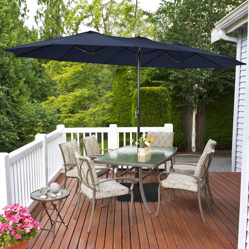 Costway 15FT Double-Sided Twin Patio Umbrella Outdoor Market with - See Details