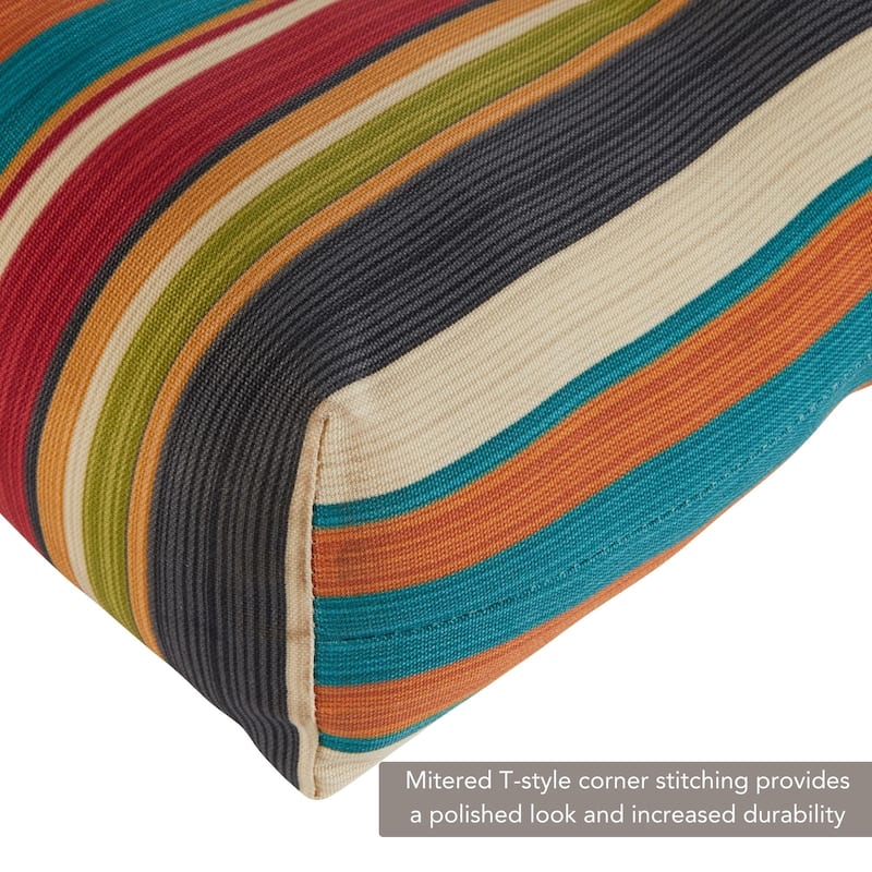 Greendale Home Fashions Global 18-inch x 51-inch Outdoor Bench Cushion (Cushion Only)