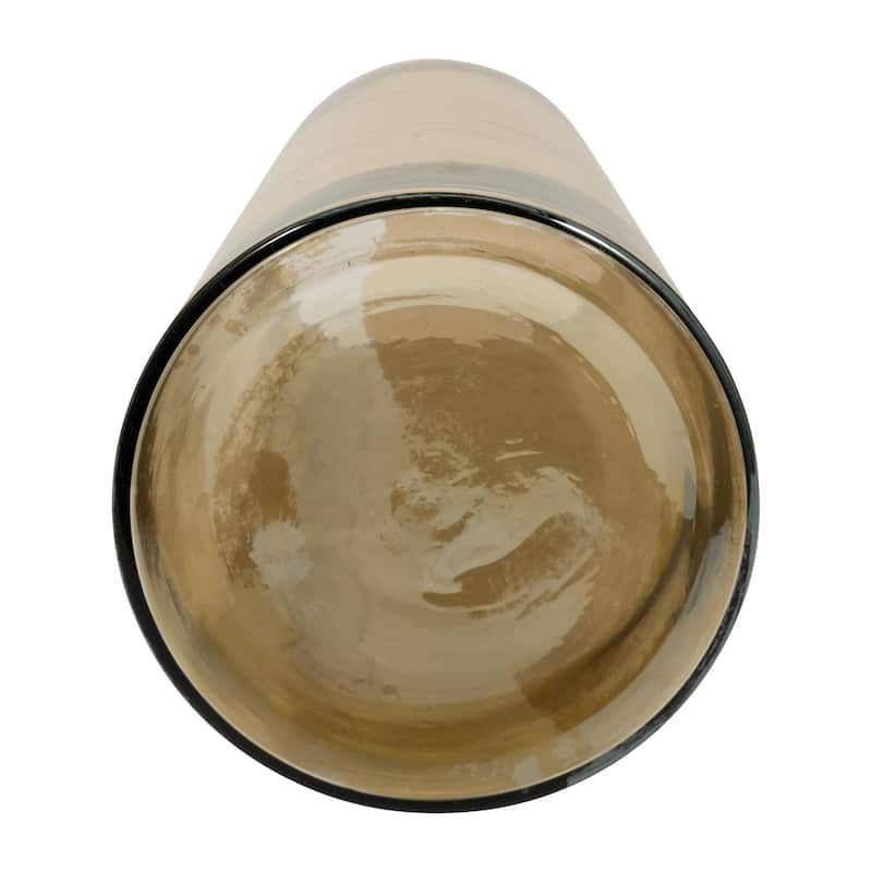 Sagebrook Home Glass, Luster Vase, Gold, Cylinder, Solid Color