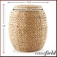 preview thumbnail 17 of 22, Round Water Hyacinth Storage BasketHamper with Lid