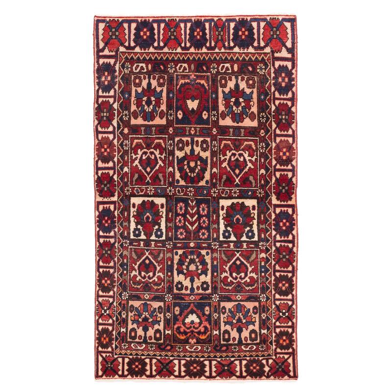 ECARPETGALLERY Hand-knotted Kayseri Vintage Red Wool Rug - 3'7 x 6'9