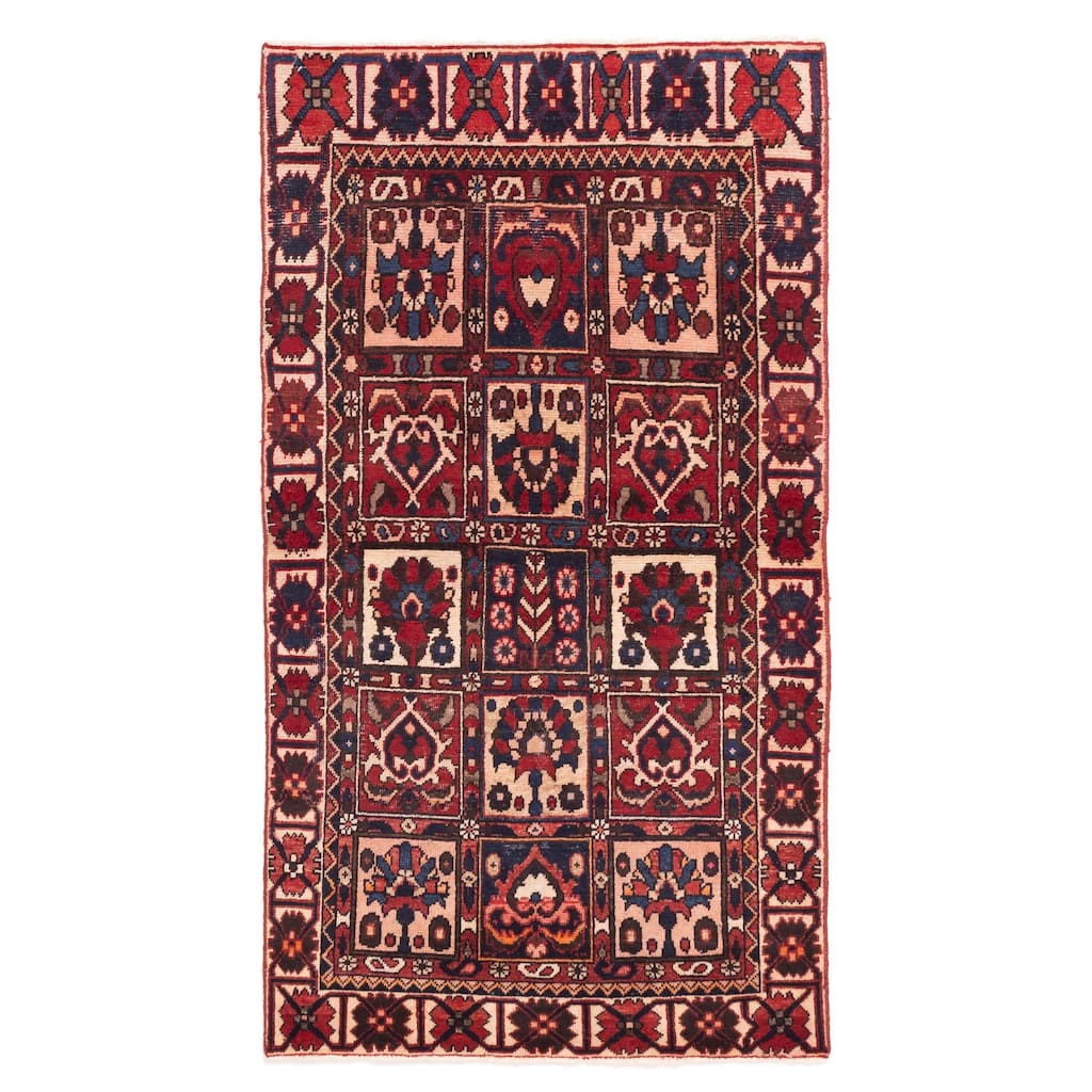 ECARPETGALLERY Hand-knotted Kayseri Vintage Red Wool Rug - 3'7 x 6'9