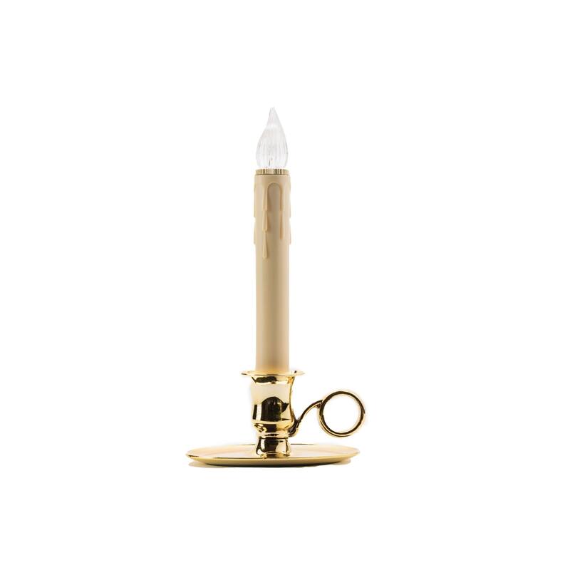 LED Window Candles with Sensor - 9" - Beige - Set of 4