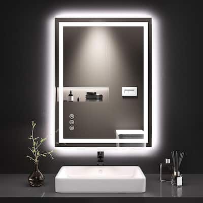 24x32 Inch Frameless LED Bathroom Mirror,Smart Mirror - White