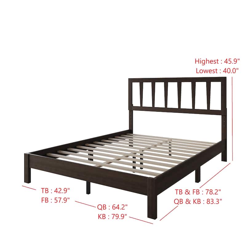 Clayfell Elmira Twin Wood Platform Bed