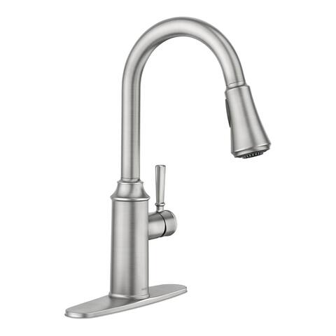 Moen Conneaut 1.5 GPM Single Hole Deck Mounted Pull Down Kitchen - Spot Resist Stainless
