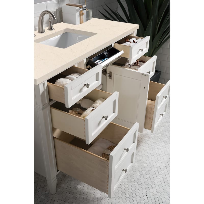 James Martin Vanities Brittany 48" Single Vanity, Bright White