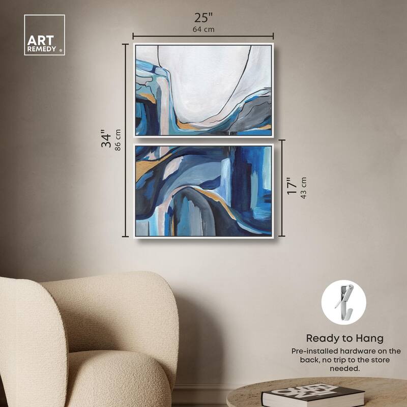 Mixture of Feelings Canvas Set of 2 by Art Remedy
