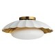 preview thumbnail 1 of 8, Maxim 18059 Primrose 16" Wide Flush Mount Ceiling Fixture Matte White / Gold Leaf