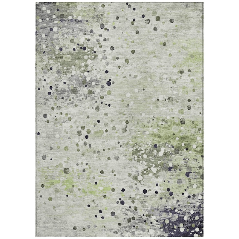 HomeRoots Abstract Transitional Rectangle Outdoor Rug
