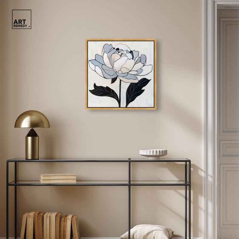 Gray Scale Flower I Canvas by Art Remedy