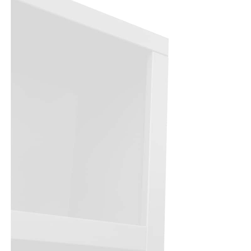 Bridgevine Home Nora Modular 60 inch High Bookshelf, No Assembly Required, Two-Tone Finish