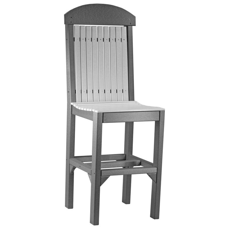 Set of 4 Poly Lumber Classic Dining Chairs - Side Chair - Dove Gray & Slate - Extra Tall