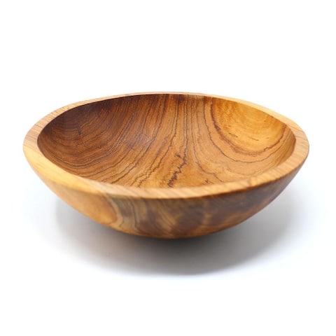 Hand-carved Rustic Olive Wood Bowl, Handmade in Kenya