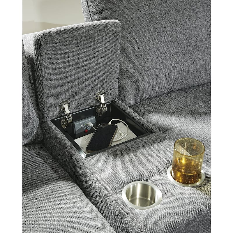 Signature Design by Ashley Hartsdale Granite 7-Piece Power Reclining Sectional - 129" W x 104" D x 39" H