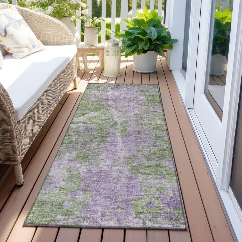 Rasi Contemporary Abstract Weather Resistant Versatile Elegance Outdoor Rug